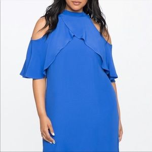 ELOQUII size 24 Blue open shoulder dress